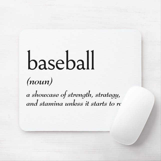 Dictionary Definition For BASEBALL Mouse Pad (With Mouse)