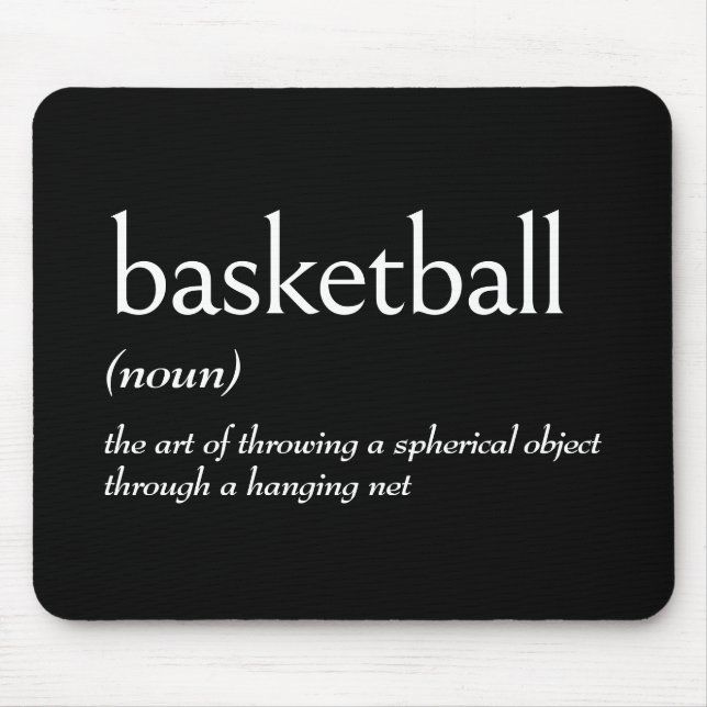 Dictionary Definition For BASKETBALL Mouse Pad (Front)