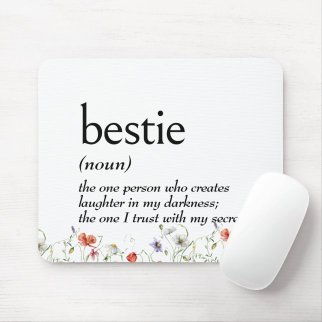 Dictionary Definition For BESTIE Mouse Pad (With Mouse)