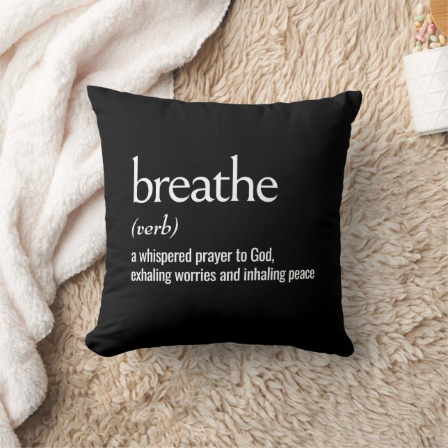Dictionary Definition For BREATHE Throw Pillow (Blanket)