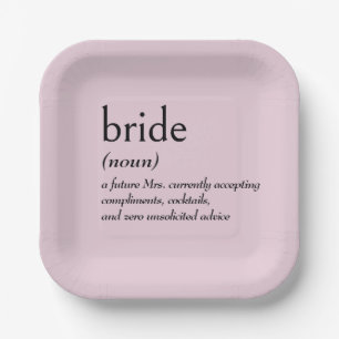 Dictionary Definition for BRIDE Paper Plates