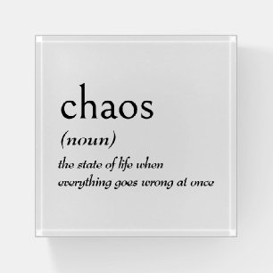Dictionary Definition for CHAOS Paperweight