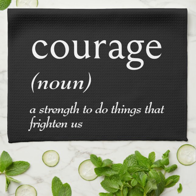 Dictionary Definition For COURAGE Kitchen Towel (Folded)
