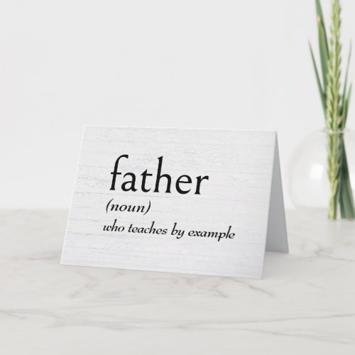 Dictionary Definition For DAD Birthday Card