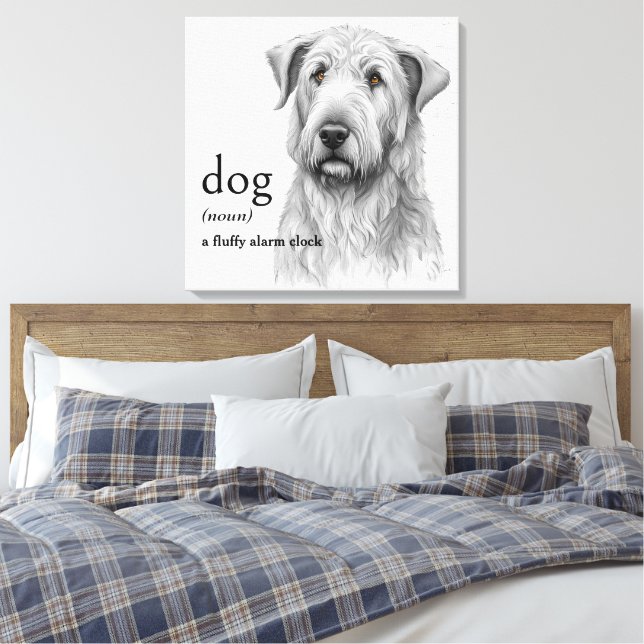 Dictionary Definition for DOG Canvas Print (Insitu(Bedroom))