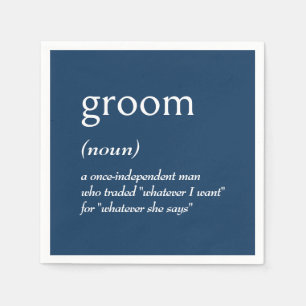 Dictionary Definition for GROOM Napkins
