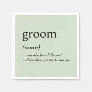 Dictionary Definition for GROOM Napkins