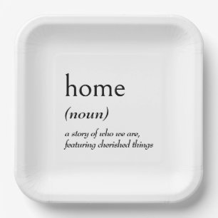 Dictionary Definition for HOME Paper Plates
