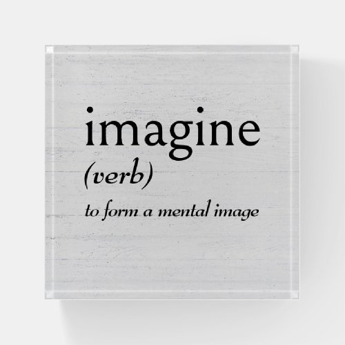 Dictionary Definition For IMAGINE Paperweight