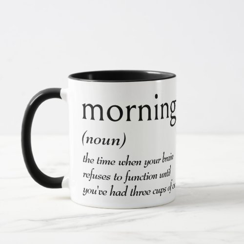 Dictionary Definition for MORNING Mug