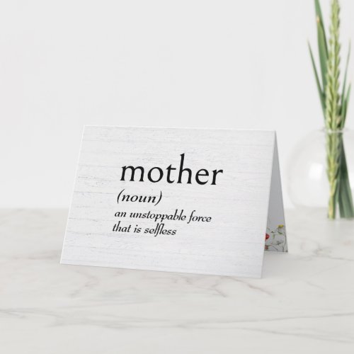 Dictionary Definition For MOTHER Card