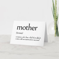 Dictionary Definition for MOTHER