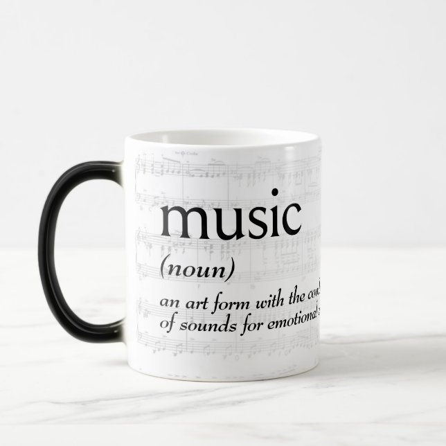 Dictionary Definition For MUSIC Color Morph Mug (Left)