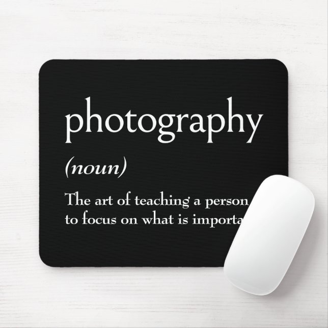 Dictionary Definition For PHOTOGRAPHY Mouse Pad (With Mouse)