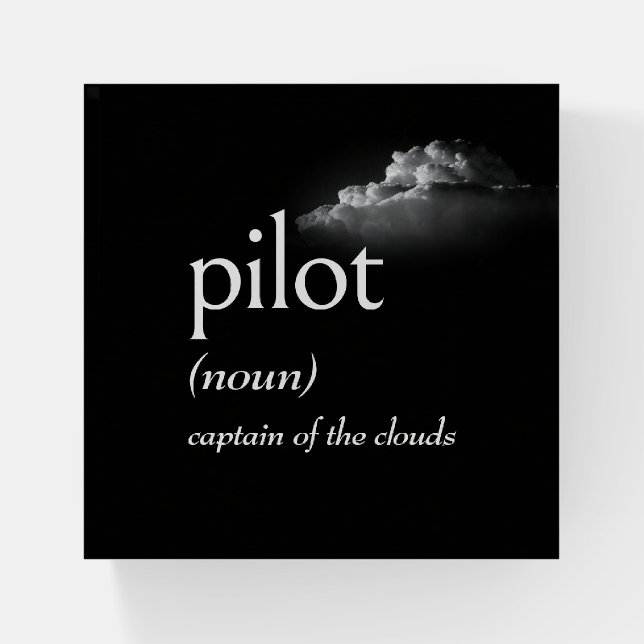 Dictionary Definition For PILOT Paperweight (Front)