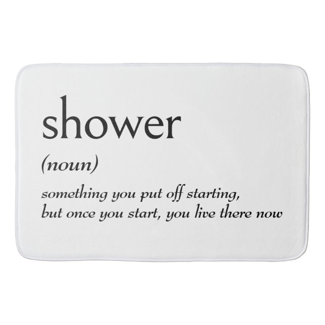 Dictionary Definition For SHOWER Bath Mat (Front)