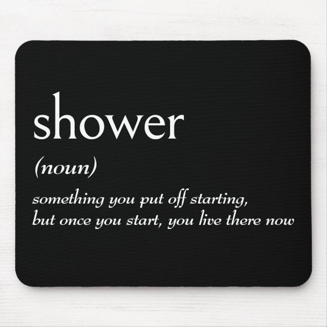 Dictionary Definition For SHOWER Mouse Pad (Front)