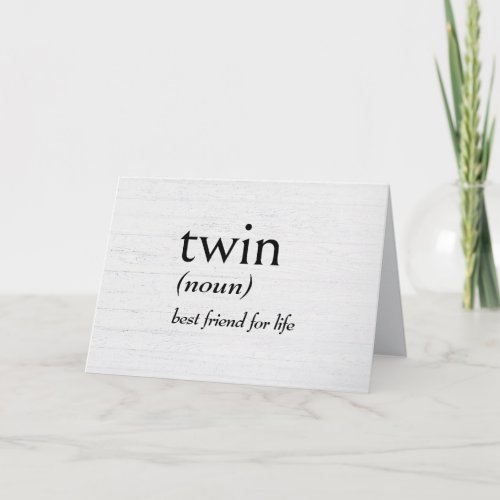 Dictionary Definition For TWIN Card