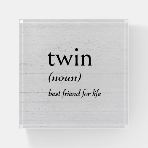 Dictionary Definition For TWIN Paperweight