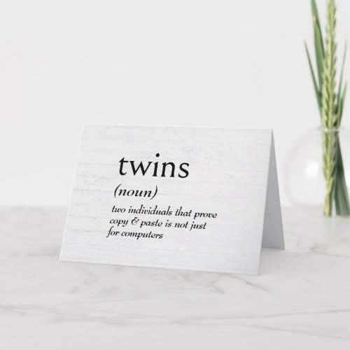 Dictionary Definition For TWINS Card