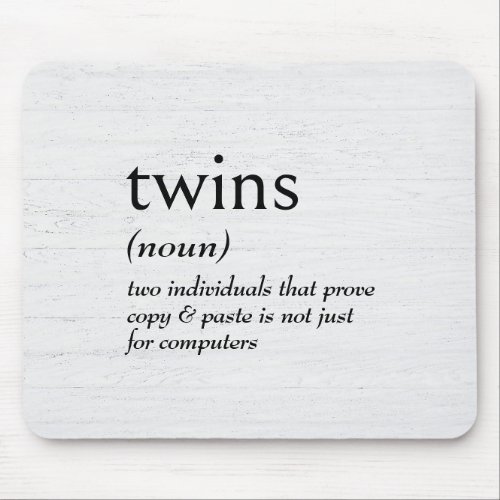 Dictionary Definition For TWINS Mouse Pad