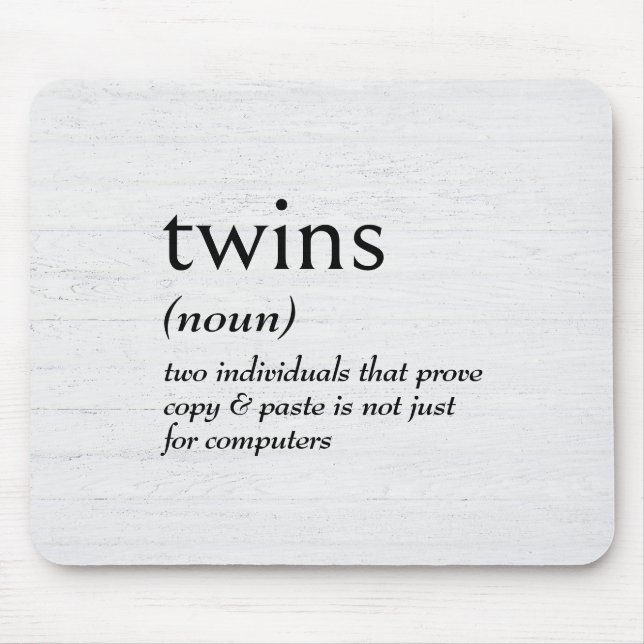 Dictionary Definition For TWINS Mouse Pad (Front)