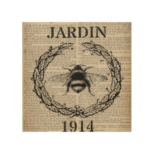 dictionary print french country vintage bee