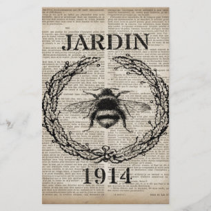 dictionary print french country vintage bee stationery