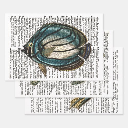 DICTIONARY SPECIMENS DECOUPAGE PRINTS WRAPPING PAPER SHEETS