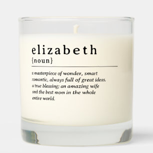 Dictionary Style Custom Name And Definition Photo Scented Candle