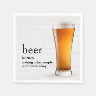 Dictionary's Definition For BEER Napkins