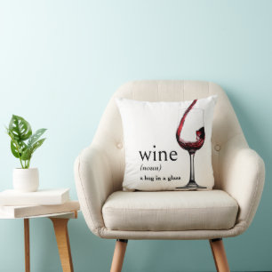 Dictionary's Definition For WINE Throw Pillow