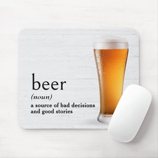 Dictionary's Definition Of BEER Mouse Pad (With Mouse)
