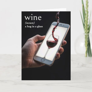 Dictionary's Definition of WINE for Birthday Card