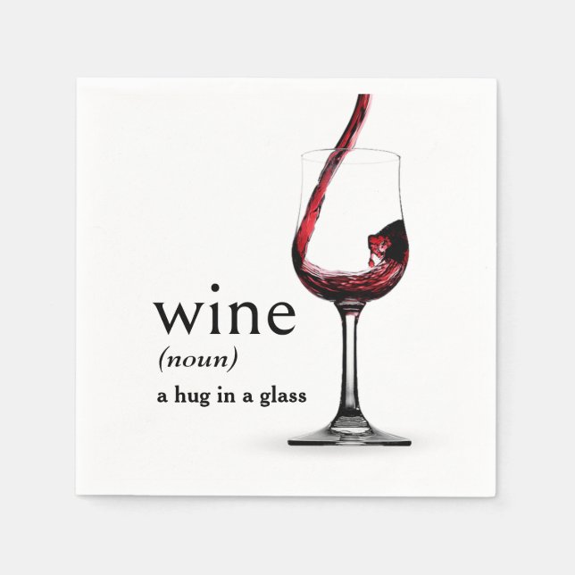 Dictionary's Definition of WINE Napkins (Front)
