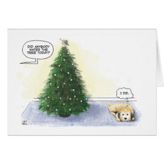 Did anybody water the tree today? (Dog: “I did”) Cards