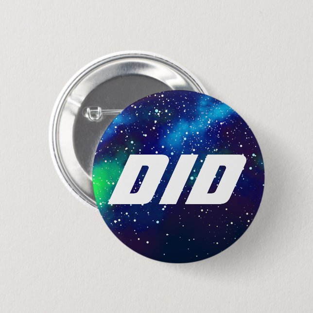 DID Customizable Galaxy Identity Pinback Button (Front & Back)