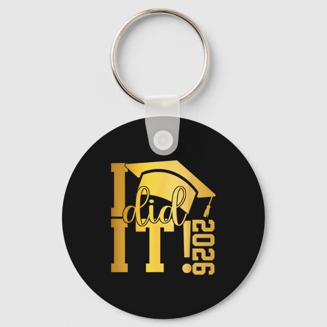 Did graduation 2026 graduate class of 2025 senior keychain (Front)