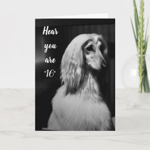 "DID MY HAIR JUST FOR YOU" 16th BIRTHDAY CARD