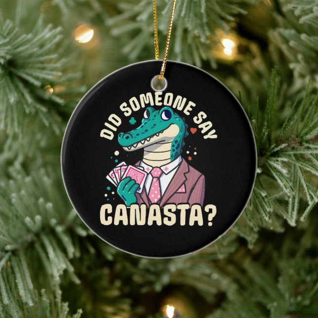 Did Someone Say Canasta Ceramic Ornament (Tree)