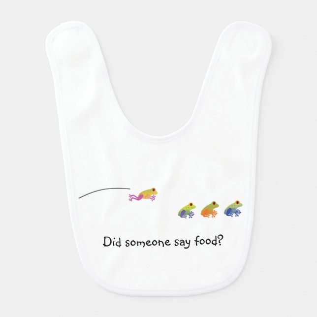 "Did Someone Say Food?" Baby Bib (Front)