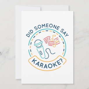 Did Someone Say Karaoke Thank You Card