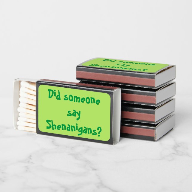 Did Someone Say Shenanigans? St. Patrick's Day Matchboxes (Stacked)