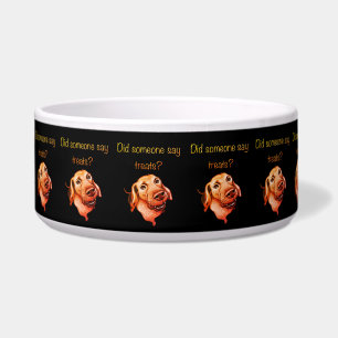 Did Someone Say Treats? Funny Dog Bowl