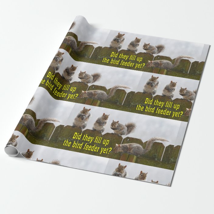 squirrel wrapping paper