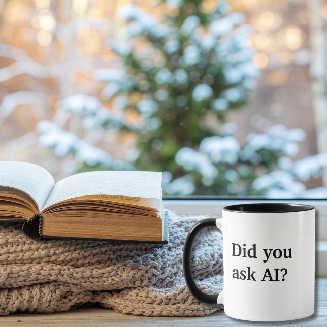 Did you ask AI? Typography Co-worker Funny Quote Mug (Creator Uploaded)