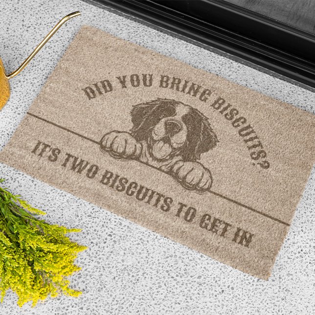 Did You Bring Biscuits Funny Dog Fiber Doormat (Creator Uploaded)