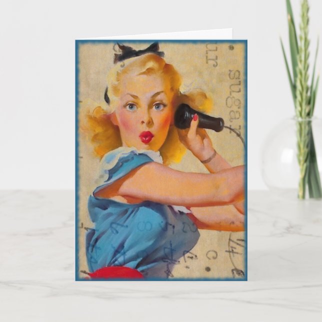 Did You Call Me, Sugar? Digital Art, Birthday Card (Front)