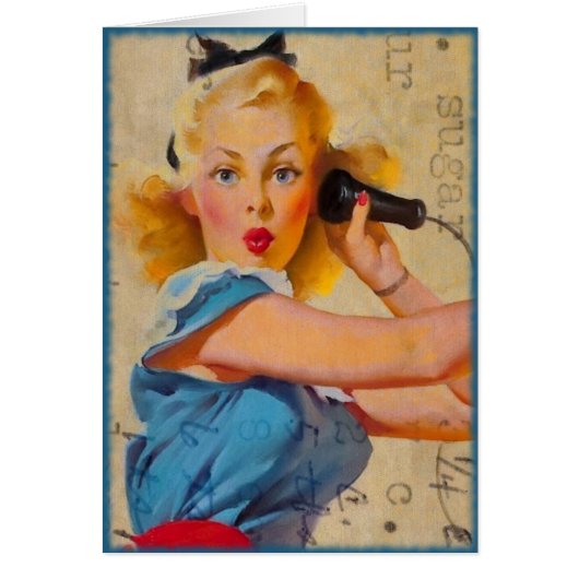 Did You Call Me, Sugar? Vintage Digital Art (Front)