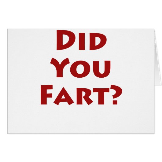 Did you fart? cards (Front Horizontal)